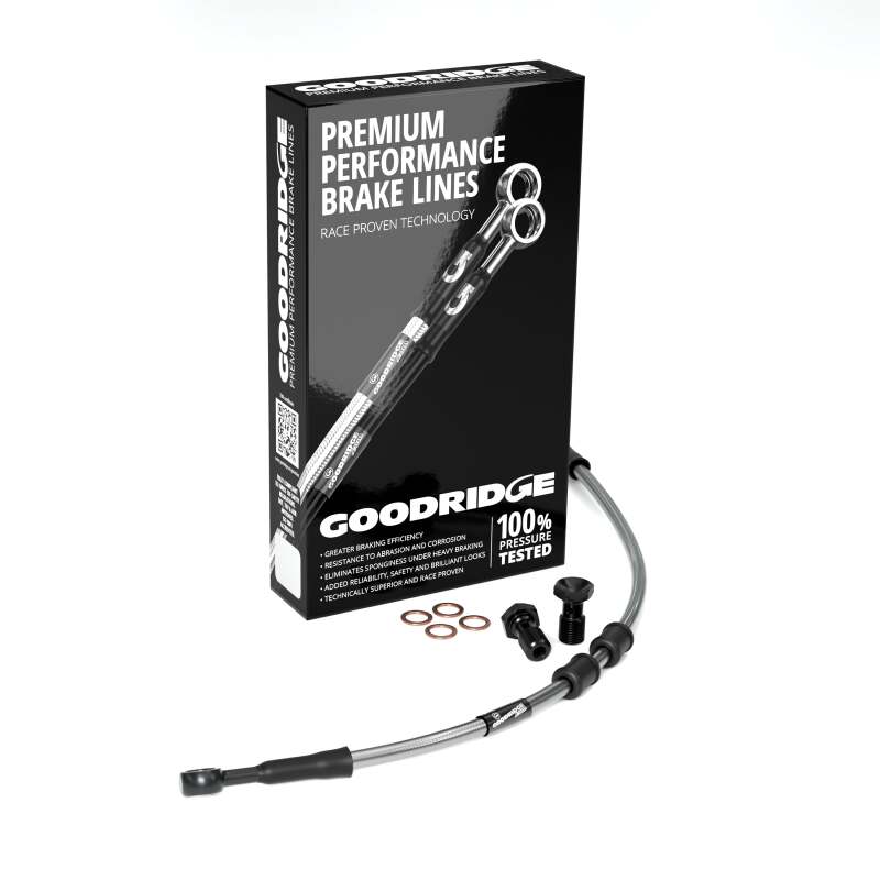 Picture of Goodridge 17-20 HD XL1200CX (w/ABS) -2in Clear Brake Line Kit w/Black Fittings