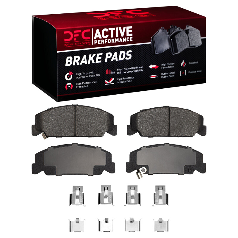 Picture of DFC 84-00 Honda Civic Coupe Front Active Performance Pads and Hardware Kit