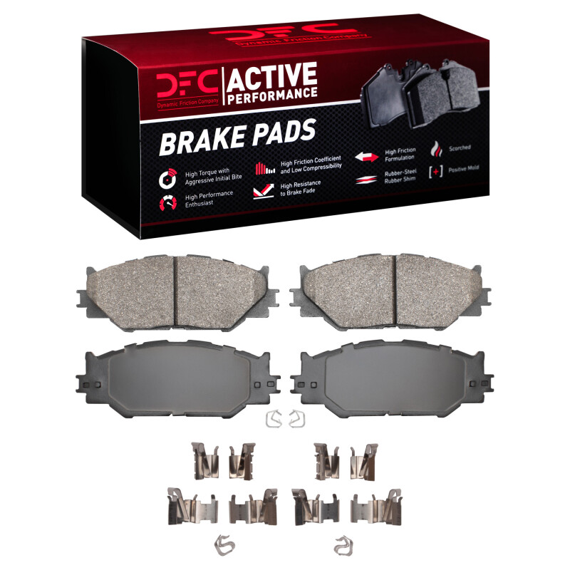 Picture of DFC 06-15 Lexus IS250 Front Active Performance Pads and Hardware Kit