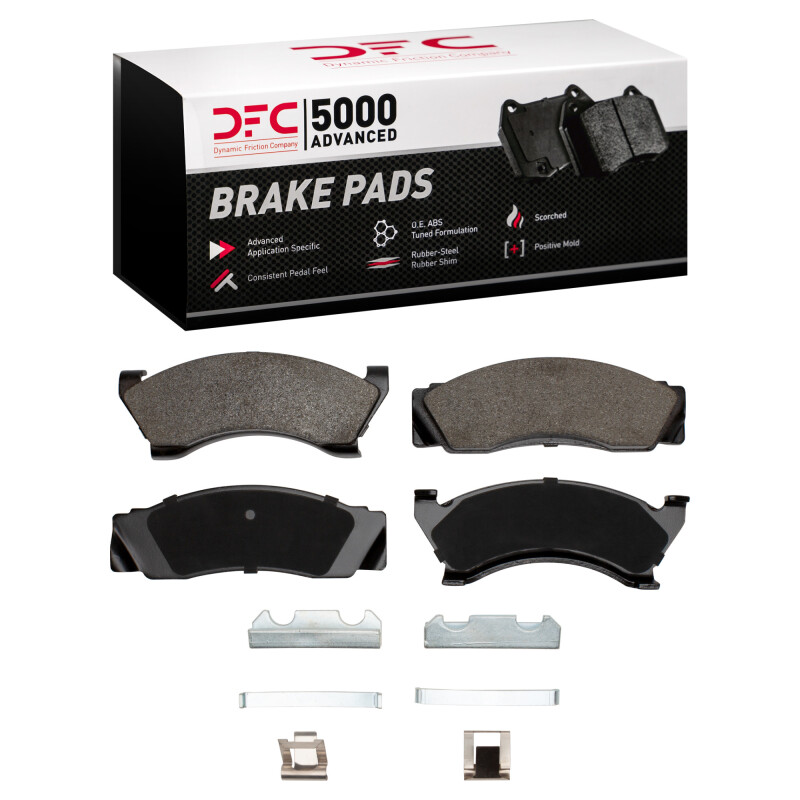 Picture of DFC 75-80 Ford LTD Rear 5000 Advanced Semi Metallic Brake Pads and Hardware Kit