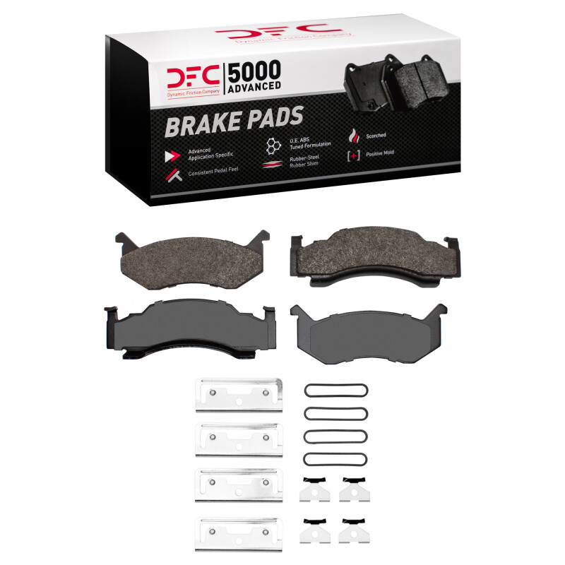 Picture of DFC 73-97 Chrysler Town & Country Front 5000 Advanced Semi Metallic Brake Pads and Hardware Kit