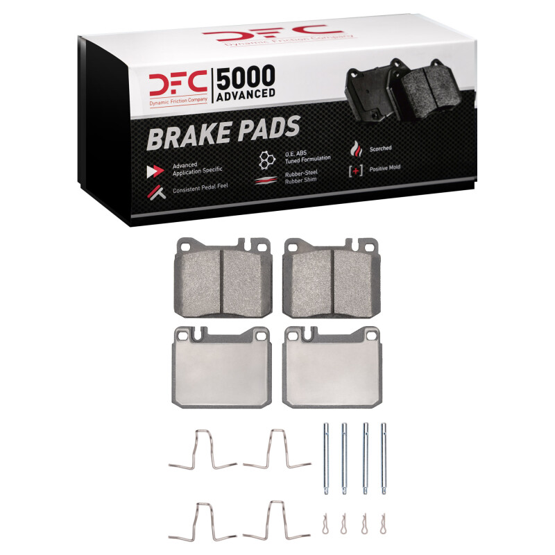 Picture of DFC 79-85 Mercedes-Benz 240D Front 5000 Advanced Low Metallic Brake Pads and Hardware Kit