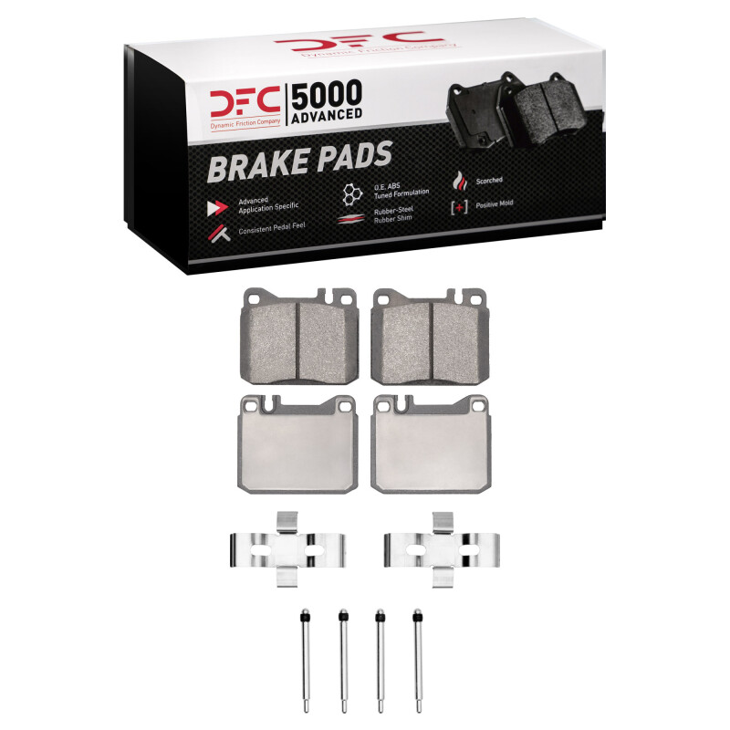 Picture of DFC 79-85 Mercedes-Benz 280SE Front 5000 Advanced Low Metallic Brake Pads and Hardware Kit