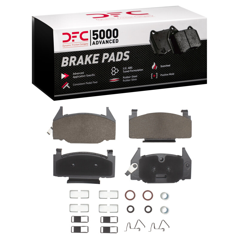 Picture of DFC 80-82 Chevrolet Chevette Front 5000 Advanced Semi Metallic Brake Pads and Hardware Kit