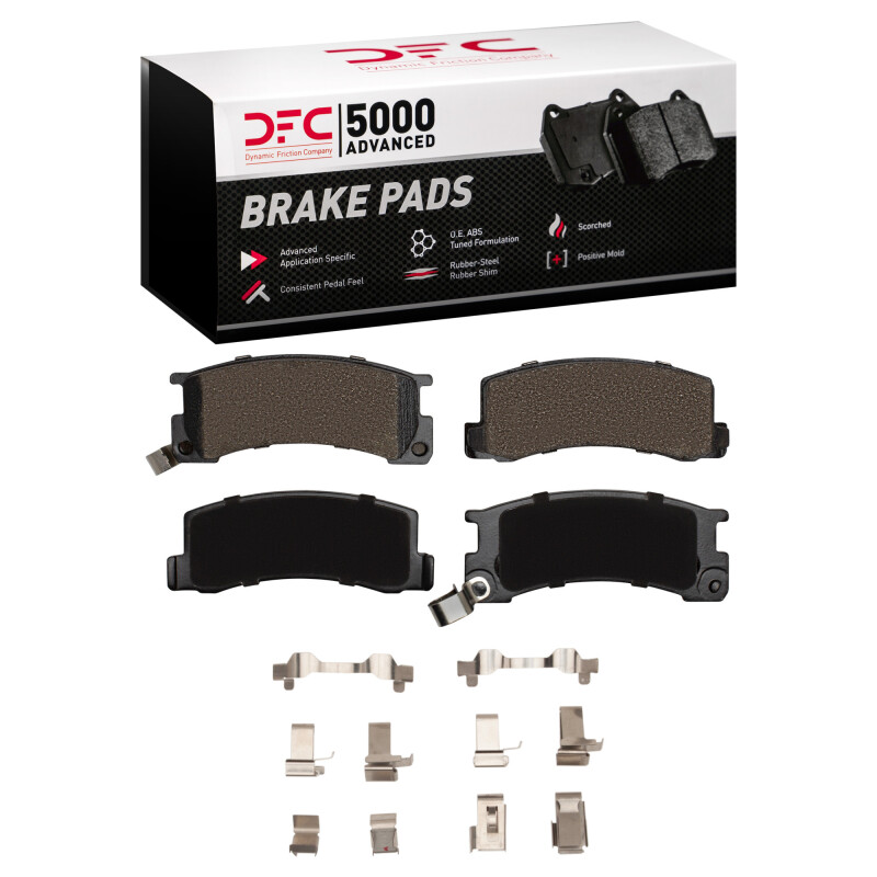 Picture of DFC 82-85 Toyota Celica Rear 5000 Advanced Semi Metallic Brake Pads and Hardware Kit