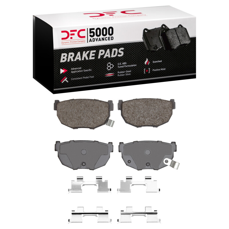 Picture of DFC 87-89 Nissan 300ZX Rear 5000 Advanced Ceramic Brake Pads and Hardware Kit