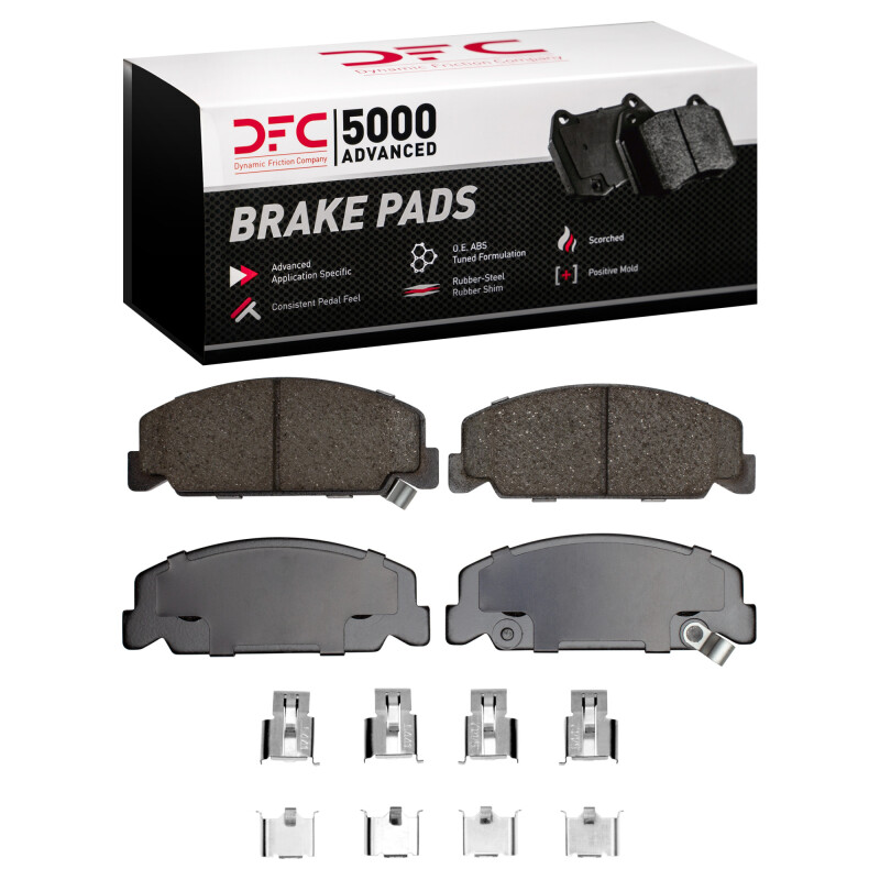 Picture of DFC 84-85 Honda Accord Coupe Front 5000 Advanced Ceramic Brake Pads and Hardware Kit