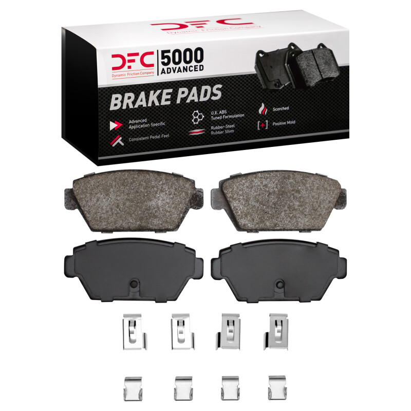 Picture of DFC 85-94 Dodge Colt Rear 5000 Advanced Ceramic Brake Pads and Hardware Kit