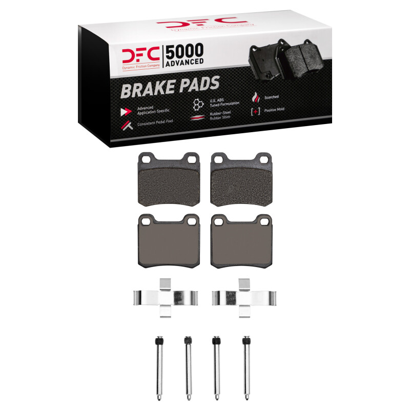 Picture of DFC 83-89 Mercedes-Benz 190D Rear 5000 Advanced Low Metallic Brake Pads and Hardware Kit