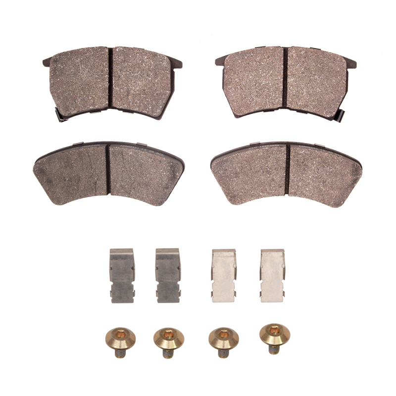 Picture of DFC 87-89 Mazda 323 Front 5000 Advanced Semi Metallic Brake Pads and Hardware Kit