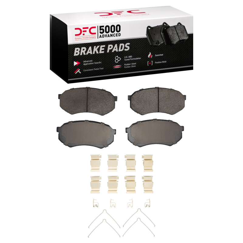 Picture of DFC 88-95 Mazda 929 Front 5000 Advanced Ceramic Brake Pads and Hardware Kit