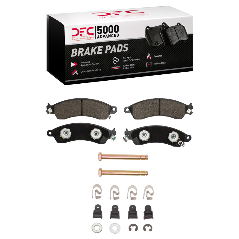 Picture of DFC 85-04 Chevrolet Corvette Front 5000 Advanced Semi Metallic Brake Pads and Hardware Kit