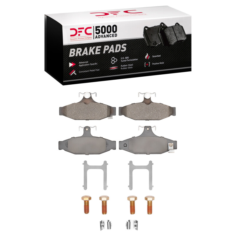 Picture of DFC 85-97 Chevrolet Camaro Rear 5000 Advanced Low Metallic Brake Pads and Hardware Kit