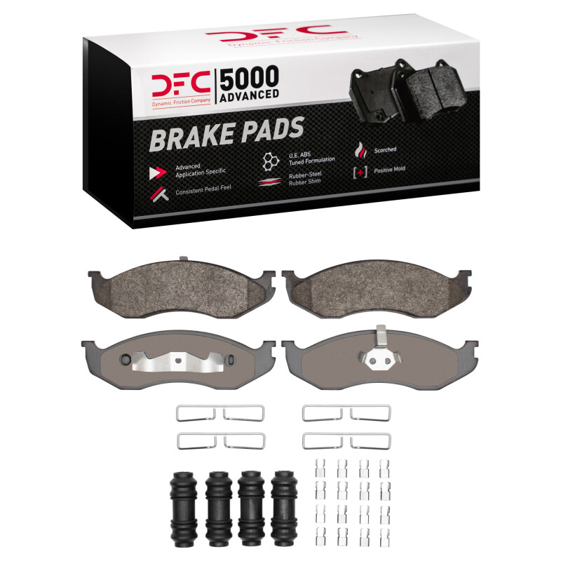 Picture of DFC 90-06 Jeep Comanche Front 5000 Advanced Semi Metallic Brake Pads and Hardware Kit