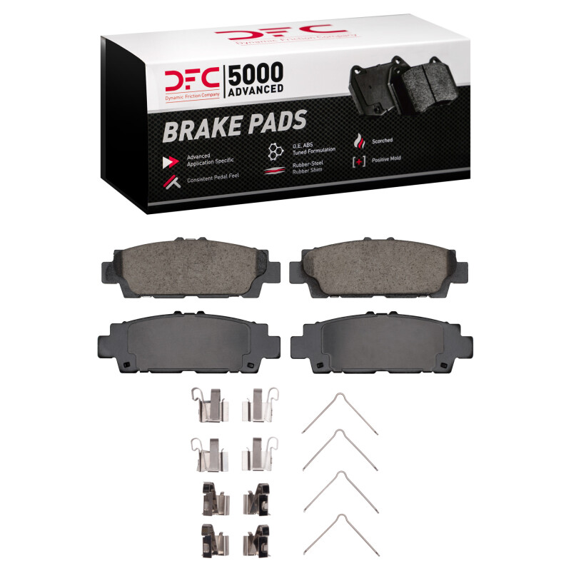 Picture of DFC 90-92 Lexus LS400 Rear 5000 Advanced Ceramic Brake Pads and Hardware Kit