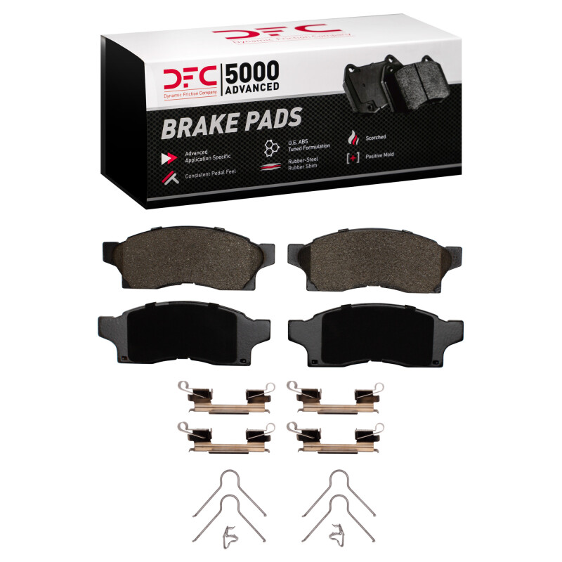 Picture of DFC 91-91 Toyota MR2 Front 5000 Advanced Semi Metallic Brake Pads and Hardware Kit