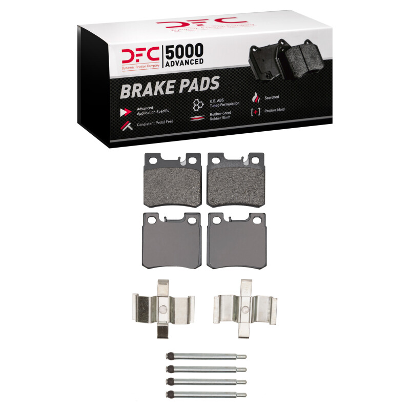 Picture of DFC 92-95 Mercedes-Benz E420 Rear 5000 Advanced Low Metallic Brake Pads and Hardware Kit
