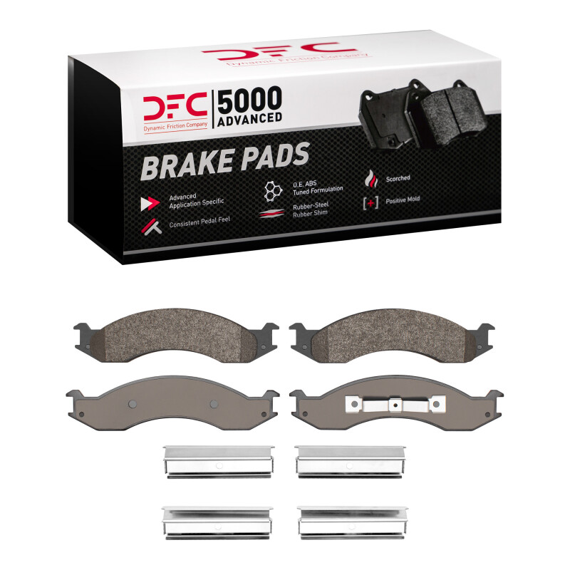 Picture of DFC 92-94 Ford E-250 Econoline Front 5000 Advanced Semi Metallic Brake Pads and Hardware Kit