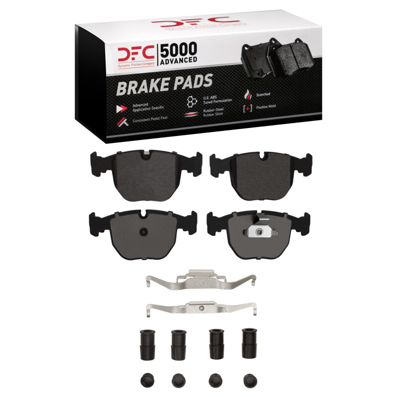 Picture of DFC 00-03 BMW 540I Front 5000 Advanced Low Metallic Brake Pads and Hardware Kit