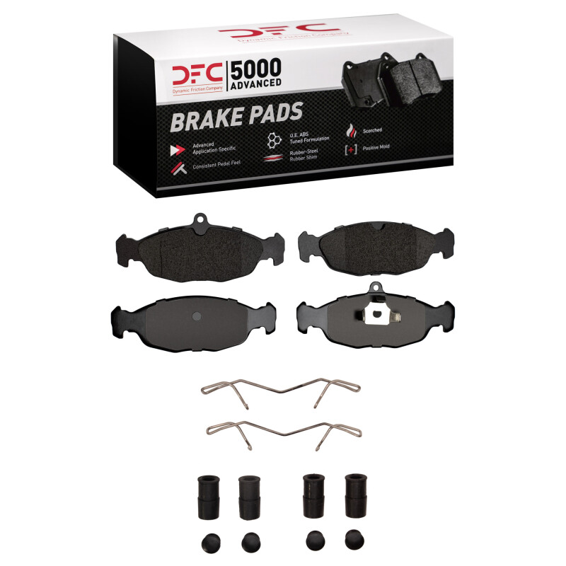 Picture of DFC 95-99 Chevrolet Tigra (Mexico) Front/Rear 5000 Advanced Low Metallic Brake Pads and Hardware Kit