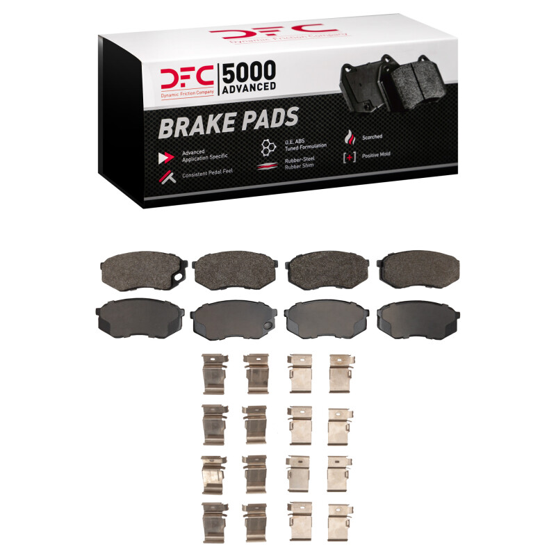 Picture of DFC 95-04 Mitsubishi Fuso FE Front 5000 Advanced Semi Metallic Brake Pads and Hardware Kit
