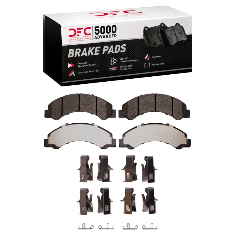 Picture of DFC 98-24 Chevrolet W3500 Diesel Engine Front/Rear 5000 Adv Semi Metallic Brake Pads & Hardware Kit