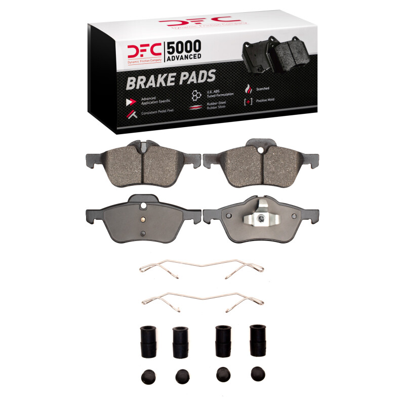 Picture of DFC 02-08 Mini Cooper (Excl Clubman) Front 5000 Advanced Low Metallic Brake Pads and Hardware Kit