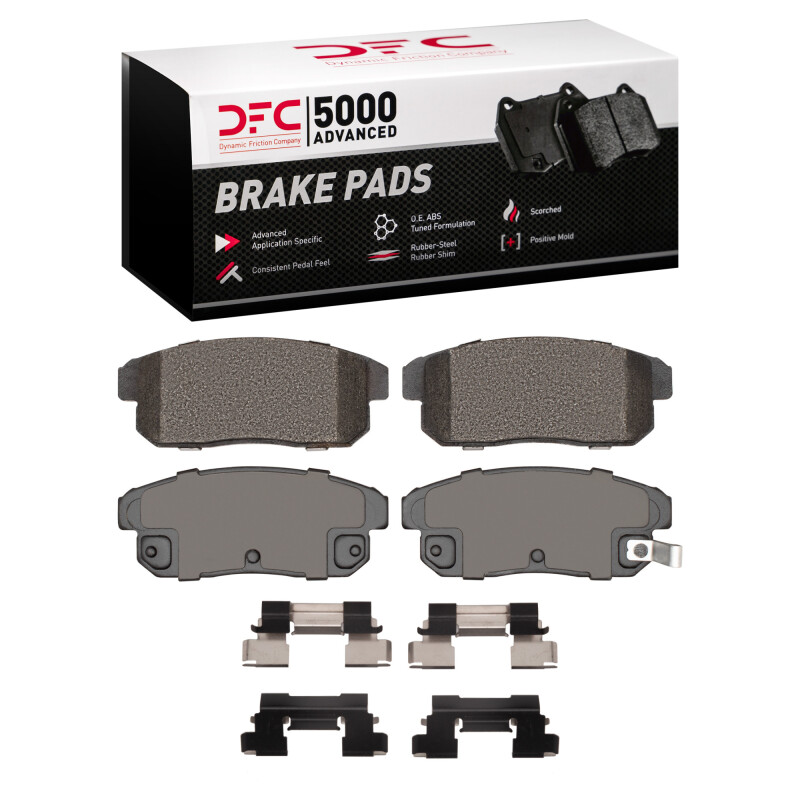 Picture of DFC 04-11 Mazda RX-8 Rear 5000 Advanced Semi Metallic Brake Pads and Hardware Kit
