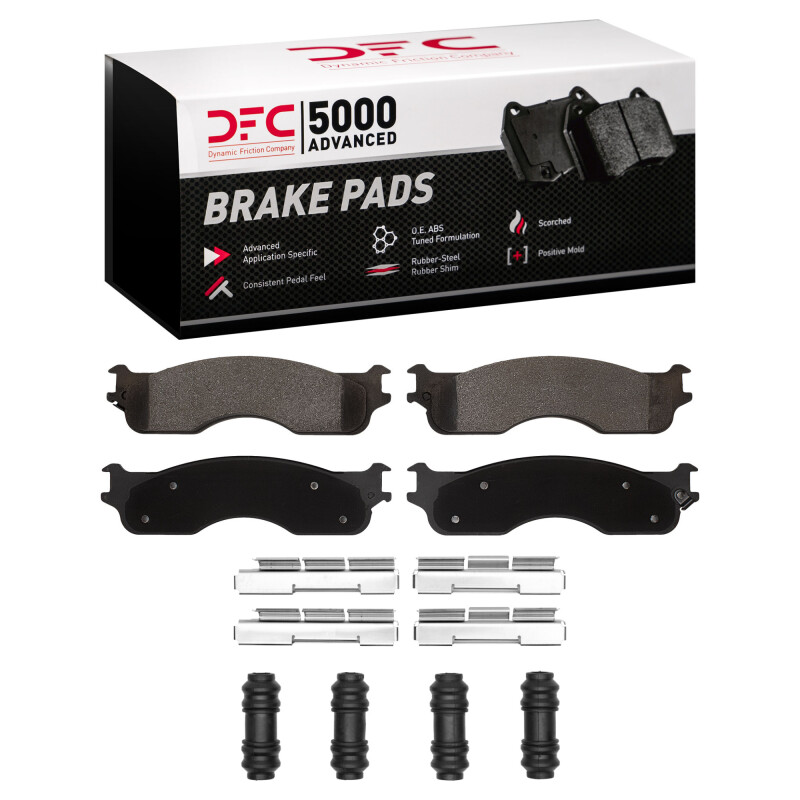 Picture of DFC 04-04 Dodge Ram 1500 Pickup Front 5000 Advanced Semi Metallic Brake Pads and Hardware Kit