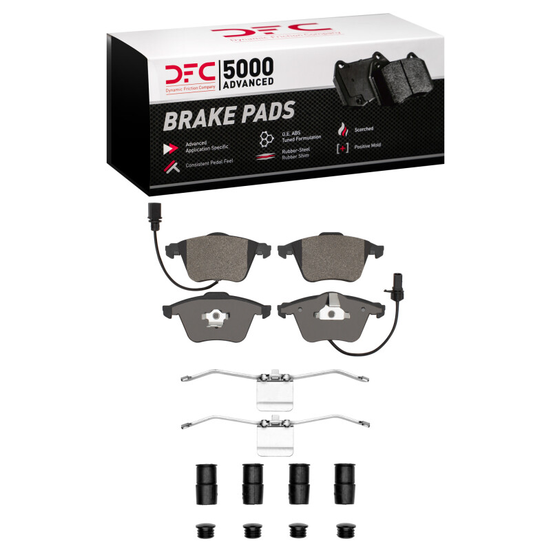 Picture of DFC 04-11 Audi A6 (USA/Canada) Front 5000 Advanced Low Metallic Brake Pads and Hardware Kit