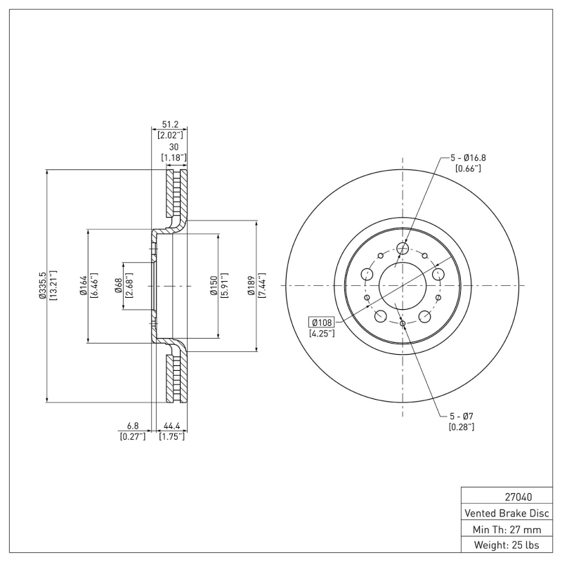 Picture of DFC 03-09 Volvo XC90 Front Brake Rotor