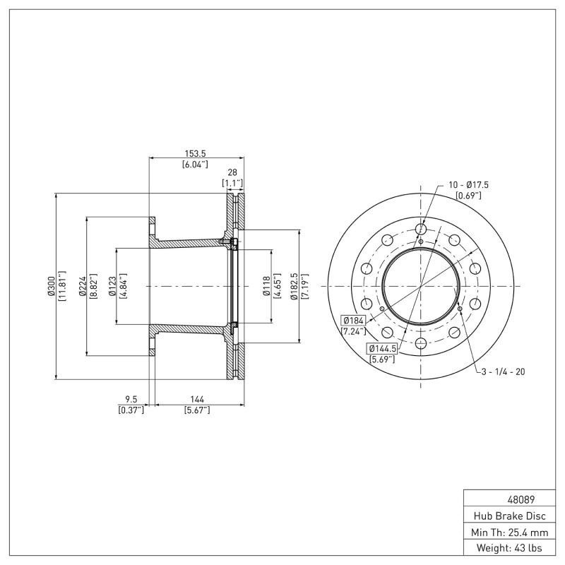Picture of DFC 06-12 Workhorse W42 (9400-14500lb GVW) Rear Brake Rotor