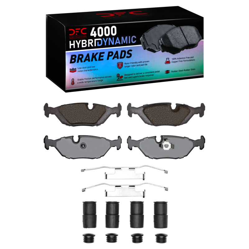 Picture of DFC 81-91 BMW L6 Rear 4000 HybriDynamic Brake Pads and Hardware Kit