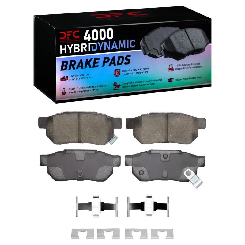 Picture of DFC 99-00 Honda Civic Rear 4000 HybriDynamic Brake Pads and Hardware Kit