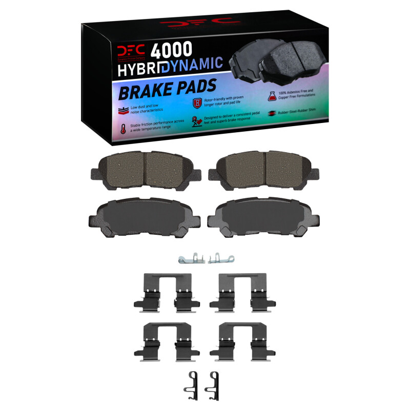 Picture of DFC 08-13 Toyota Highlander Rear 4000 HybriDynamic Brake Pads and Hardware Kit