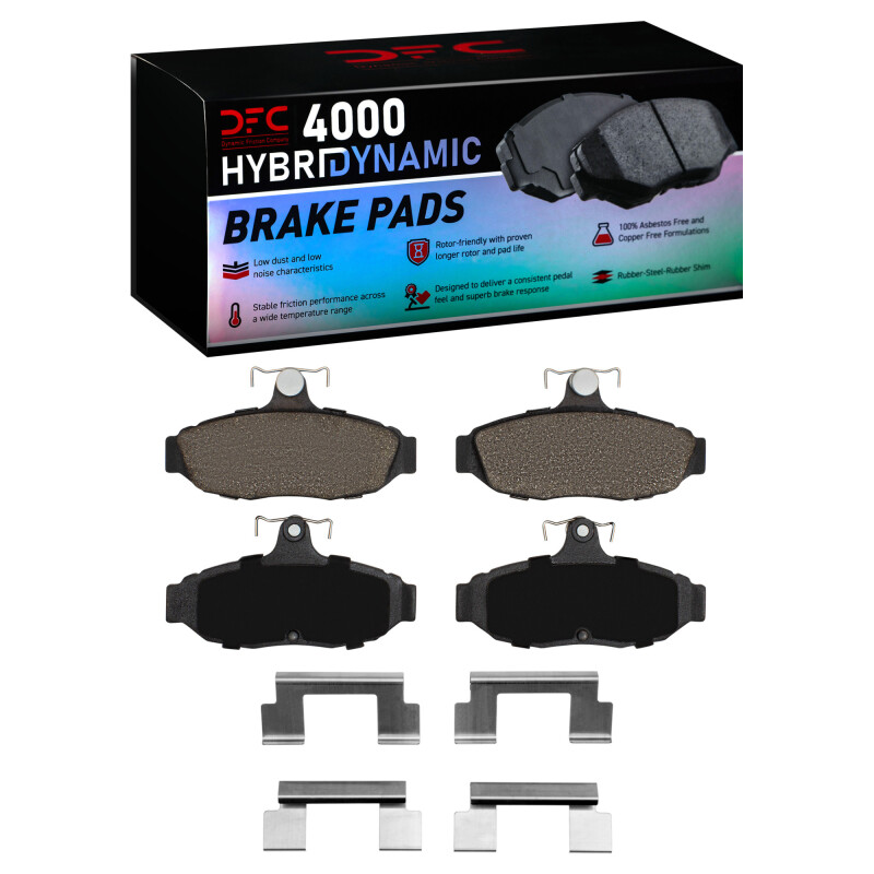 Picture of DFC 86-93 Ford Taurus (Excl SHO) Rear 4000 HybriDynamic Brake Pads and Hardware Kit