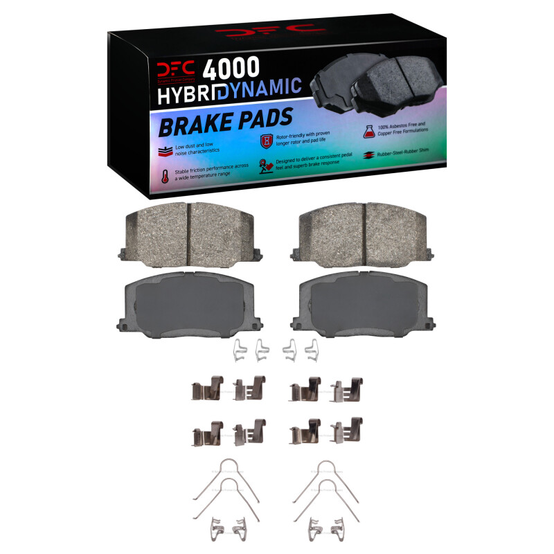 Picture of DFC 87-93 Lexus ES250 Front 4000 HybriDynamic Brake Pads and Hardware Kit
