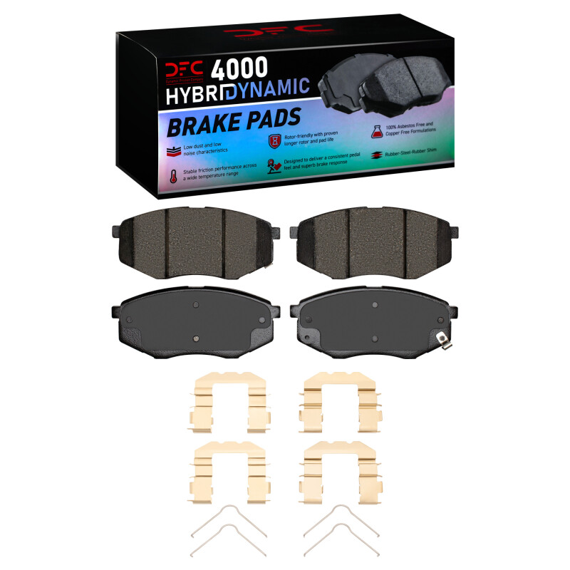 Picture of DFC 10-11 Hyundai Tucson Front 4000 HybriDynamic Brake Pads and Hardware Kit