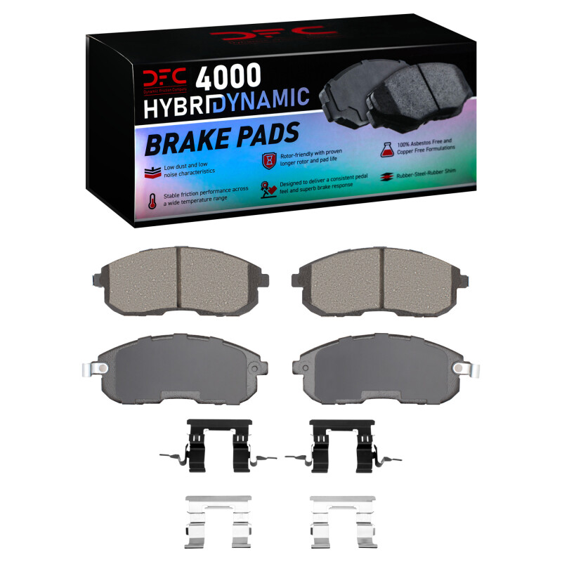 Picture of DFC 03-12 Infiniti G35 Front 4000 HybriDynamic Brake Pads and Hardware Kit