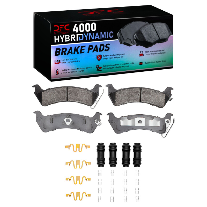 Picture of DFC 93-98 Jeep Grand Cherokee Rear 4000 HybriDynamic Brake Pads and Hardware Kit