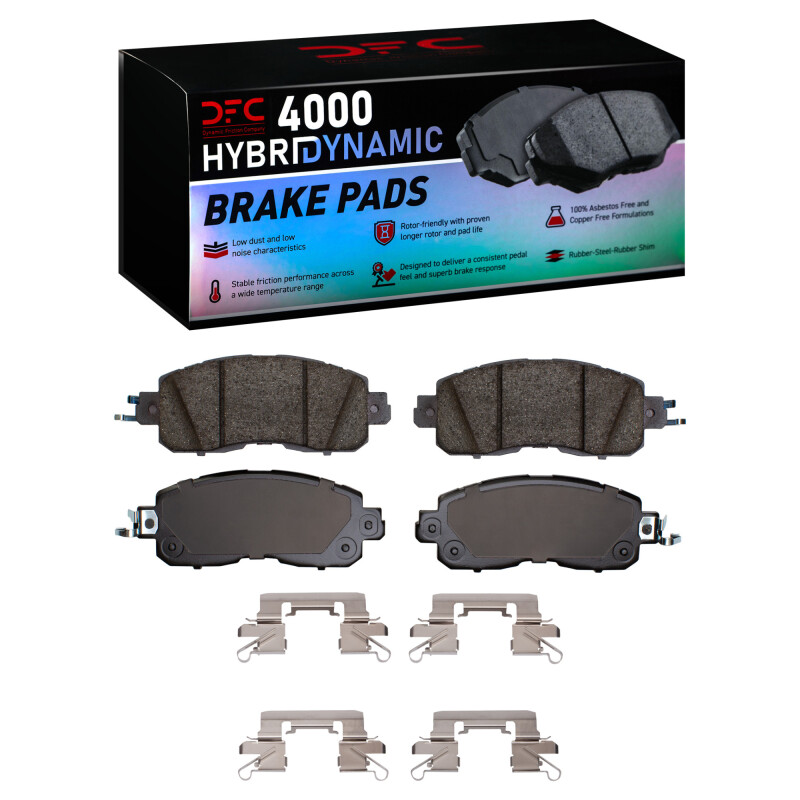 Picture of DFC 13-25 Nissan Leaf Front 4000 HybriDynamic Brake Pads and Hardware Kit
