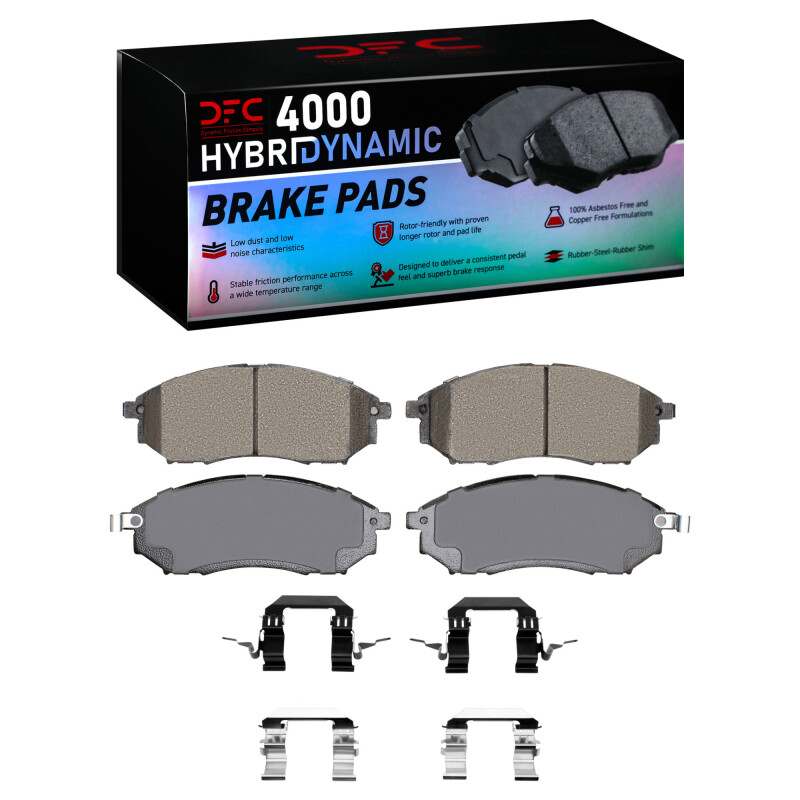 Picture of DFC 09-13 Infiniti G37 Front 4000 HybriDynamic Brake Pads and Hardware Kit
