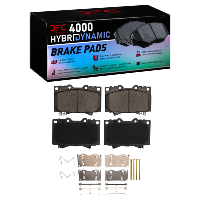 Picture of DFC 98-07 Lexus LX470 Front 4000 HybriDynamic Brake Pads and Hardware Kit
