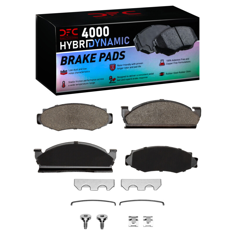 Picture of DFC 74-83 American Motors SPIRIT Front 4000 HybriDynamic Brake Pads and Hardware Kit