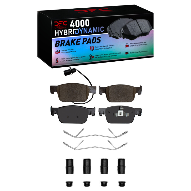 Picture of DFC 16-25 Audi A4 Quattro Front 4000 HybriDynamic Brake Pads and Hardware Kit