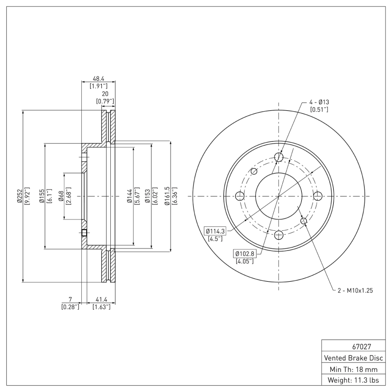 Picture of DFC 89-96 Nissan 240SX Front Brake Rotor