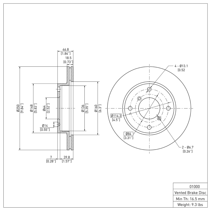Picture of DFC 89-94 Suzuki Swift Front Brake Rotor