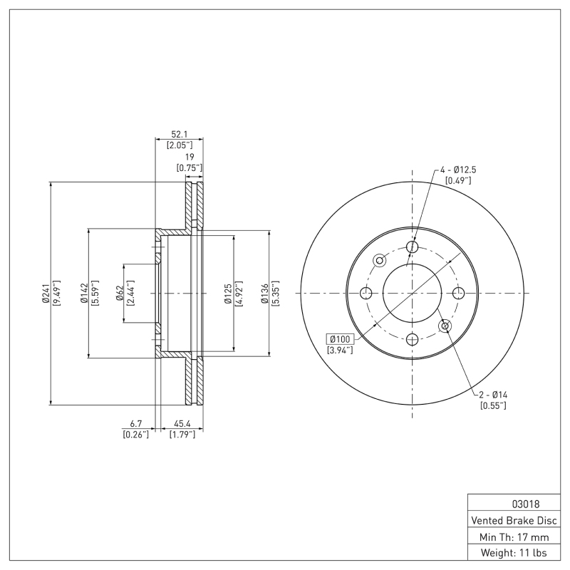 Picture of DFC 03-06 Dodge Verna (Mexico) Front Brake Rotor