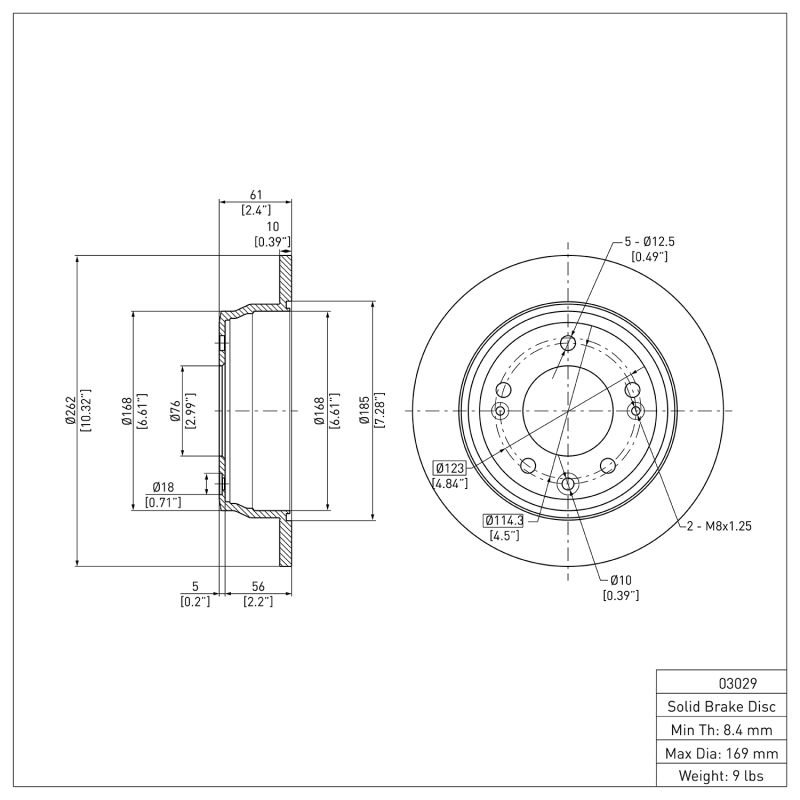 Picture of DFC 09-16 Hyundai Tucson Rear Brake Rotor