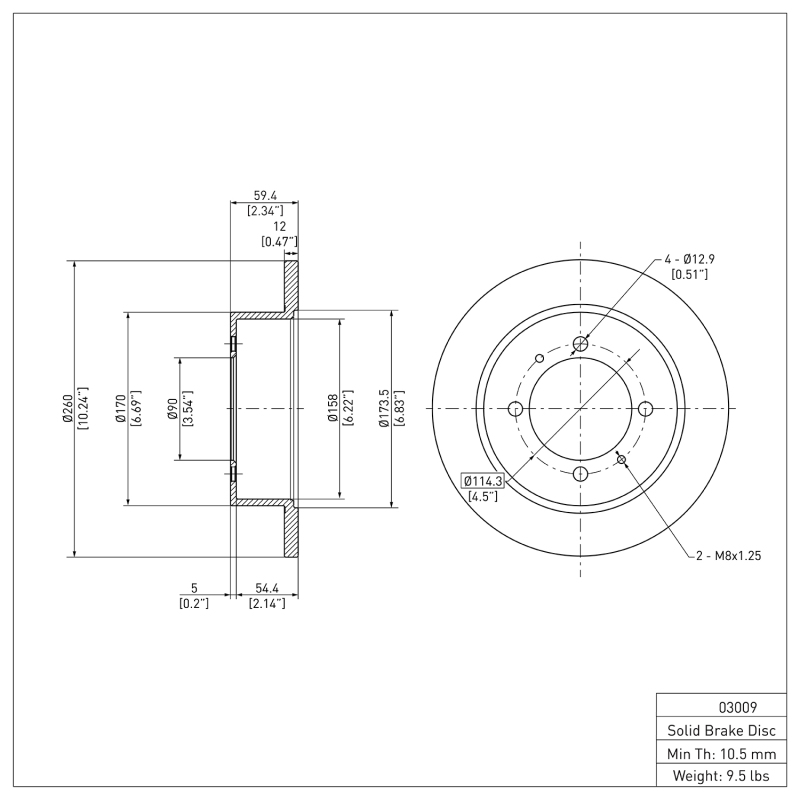 Picture of DFC 94-98 Hyundai Sonata Rear Brake Rotor
